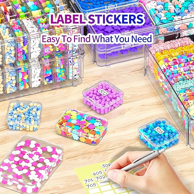 Bead Organizer Box 58 Pcs, 3-Tier Stackable Storage Box, and 3 Different - Image 4