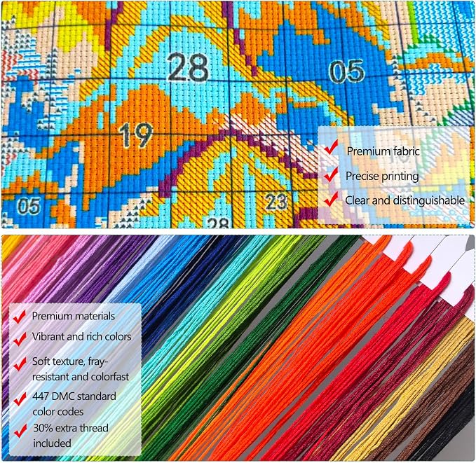 Zhenqing 4-Piece Cross Stitch Kit - Image 9