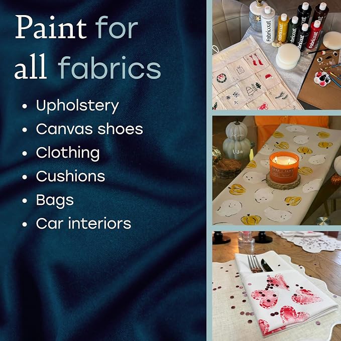 Fabricoat Green Fabric Paint For Arts, Crafts & DIY Projects | 125ml / 4.2 FL - Image 4