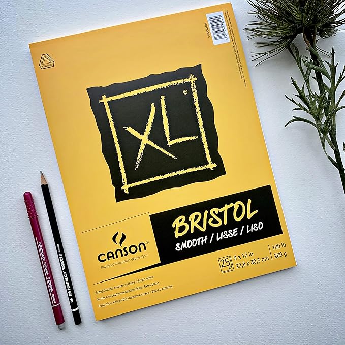 Canson XL Series Bristol Paper, Foldover Pad, 9x12 inches, 25 Sheets - Image 6