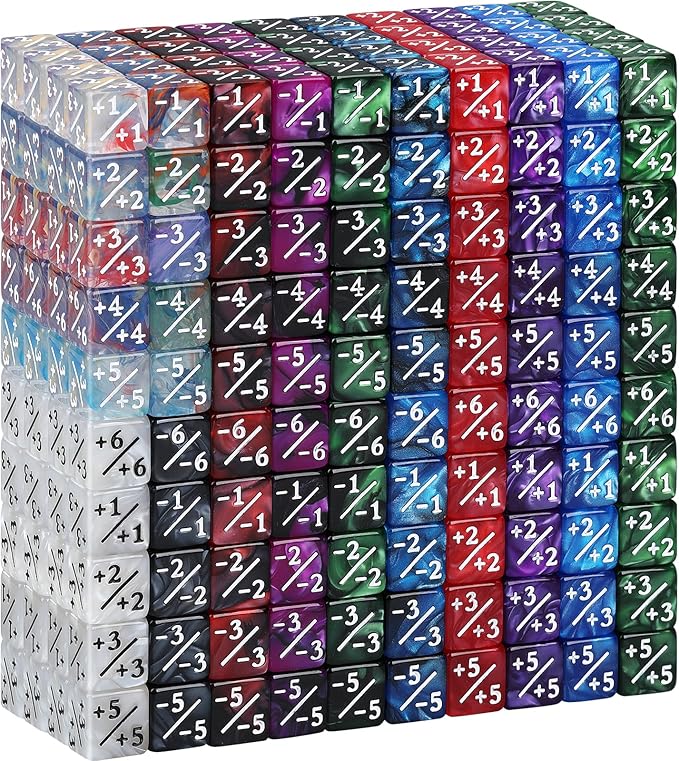 400 Pieces Magic Life Counter Token Dice Compatible with Magic Card Game Accessories CCG Creature Stats 12 Colors