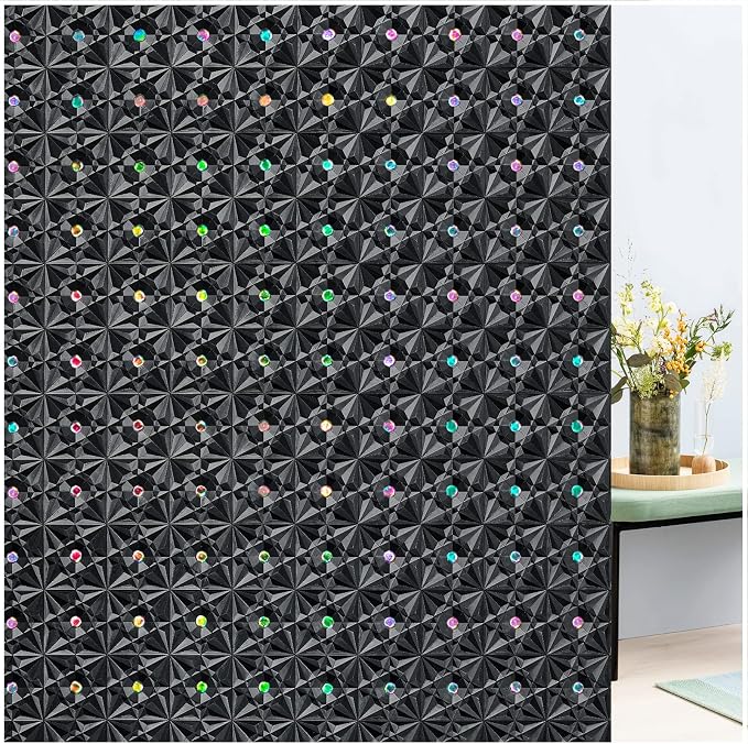 Windimiley Blackout Window Film, 100% Light Blocking Privacy, 23.6" x 78.7" | by WindimileyDecor
