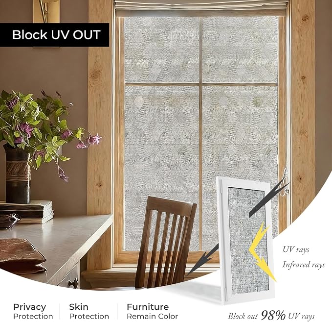 3D Stained Glass Window Film, Decorative Window Privacy Film - Image 4