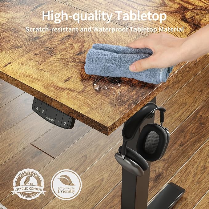 Agilestic Electric Standing Desk, 55 x 24 Inches Height Adjustable Desk - Image 5