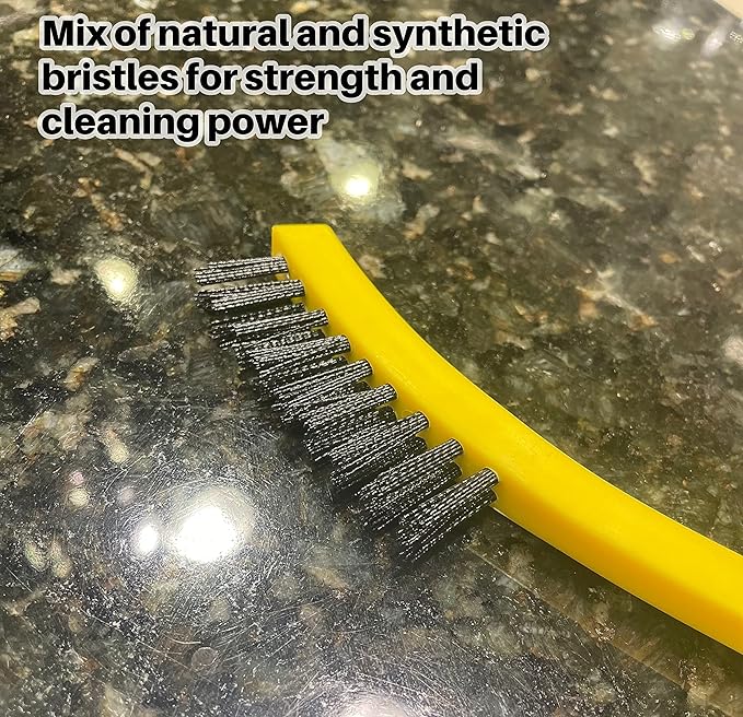 Rubbermaid Commercial Products 8.5" Tile and Grout Scrub Brush, Plastic Bristles - Image 4