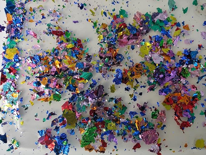Gilding Flakes,Gold Foil Flakes for Resin,Blue Red Purple Pink Metallic Foil Flakes for Resin Jewelry Making,Nails,Painting Art,Crafts and Slime (Purple)