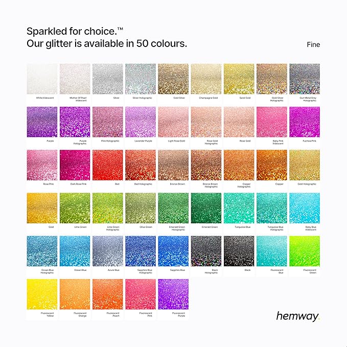 Hemway Polyurethane & Epoxy Resin Glitter 100g / 3.5oz Metallic Crystal Flake Additive for Flooring Jewelry Tumblers Glass Pigment - Fine (1/64" 0.015" 0.4mm) - Silver Holographic
