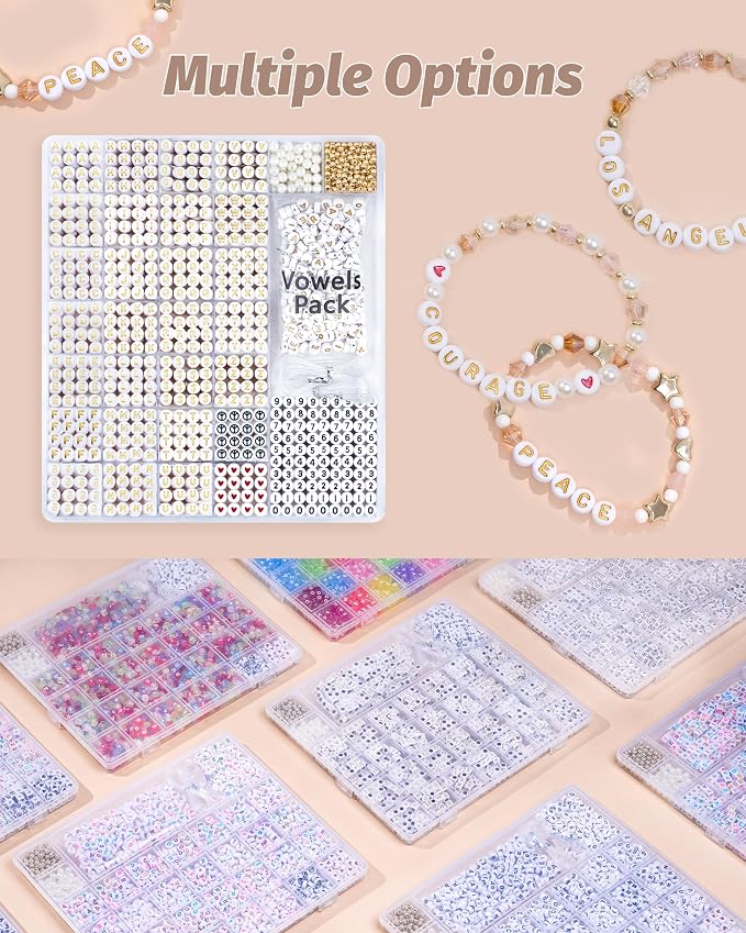 DodoBeads 1650 Pcs Gold Letter Beads - Image 4