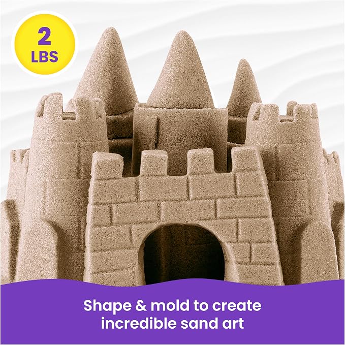 Kinetic Sand 2lb Brown, Moldable Play Sand Sensory Toys, Ages 3+ - Image 3