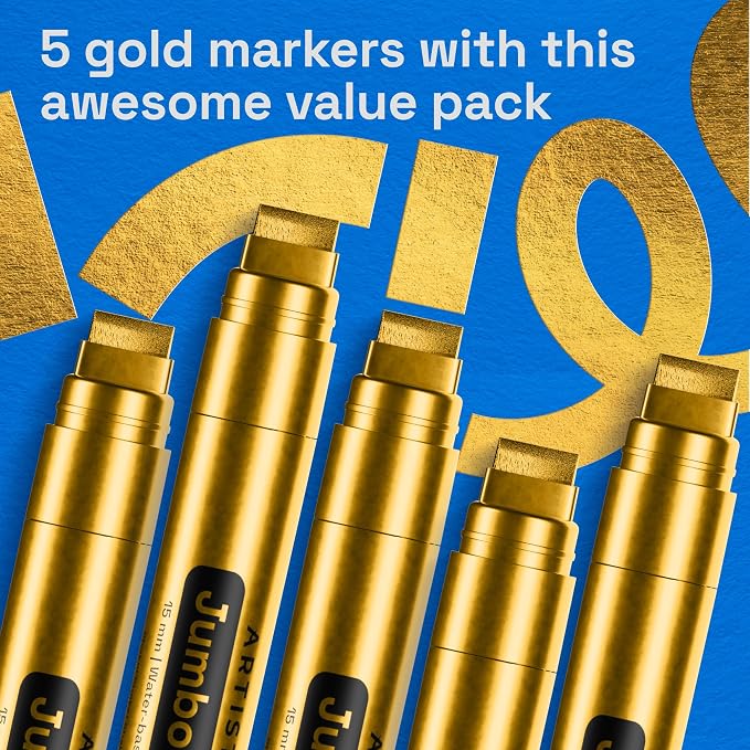 ARTISTRO 5 Gold Paint Pen for Rock, Painting - Image 6