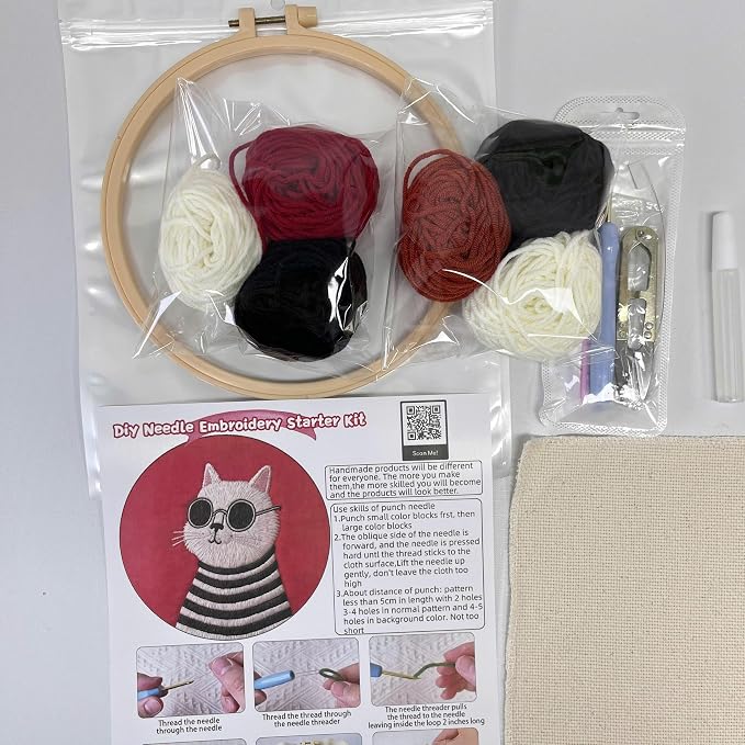 CELCRAFTIQUE Punch Needle Kits for Adults Beginner, Tool - Image 9
