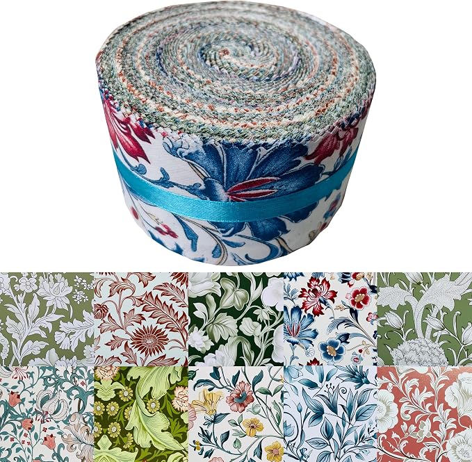 40 Strip Jelly Roll Fabric Strips by HANPATQUI