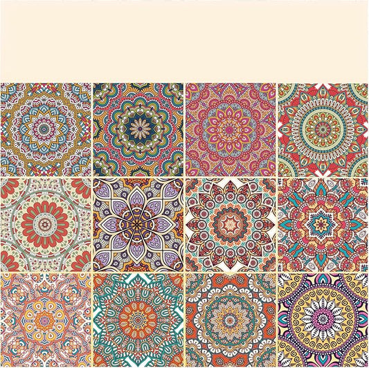 24 Sheets 12 Designs Scrapbook Paper Pad,6"×6” Single-Sided Decopodge Craft Cardstock Paper,Scrapbooking DIY Decorative Background Cardmaking Supplies.Datura