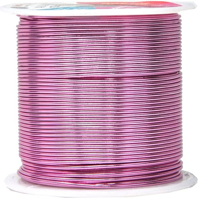 Mandala Crafts 18 Gauge Anodized Aluminum Craft Wire for Jewelry Making - 450 FT Colored Flexible Silver Copper True Blue Pink Ice Blue Green Wire - Bendable for Bonsai Armature Crafting Sculpting