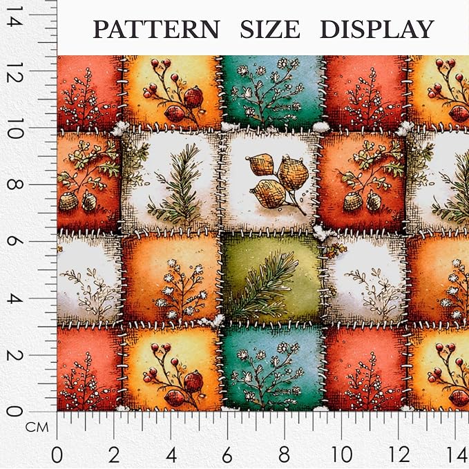 Autumn Forest Patchwork Cotton Fabric Panel – 61 × 36.6 Inches, 100% Cotton 140 - Image 3