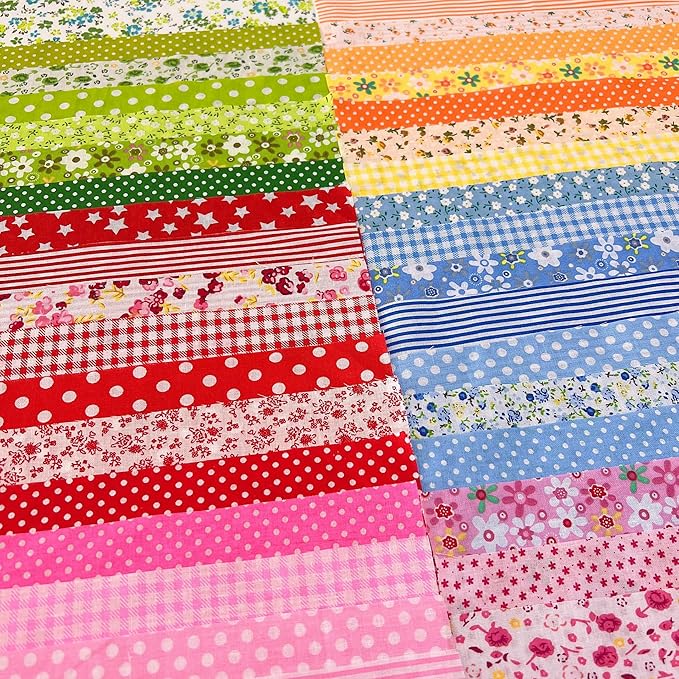 Cotton Fabric DIY Making Supplies Quilting Patchwork Fabric Fat Quarter Bundles by Antetek