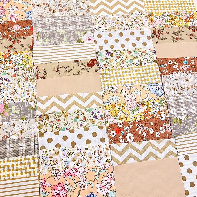 Cotton Fabric DIY Making Supplies Quilting Patchwork Fabric Fat Quarter Bundles by Antetek