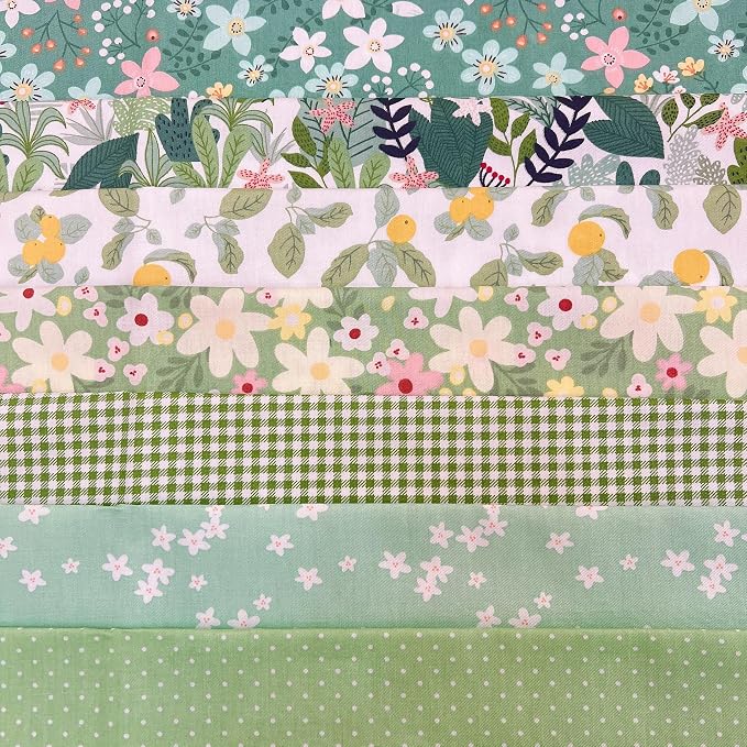 Cotton Fabric DIY Making Supplies Quilting Patchwork Fabric Fat Quarter Bundles by Antetek