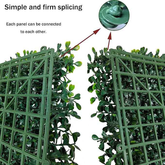 Artificial Boxwood Roll: 60 X 120 in UV-Anti Faux Ivy Boxwood Hedge Leaf Grass - Image 4