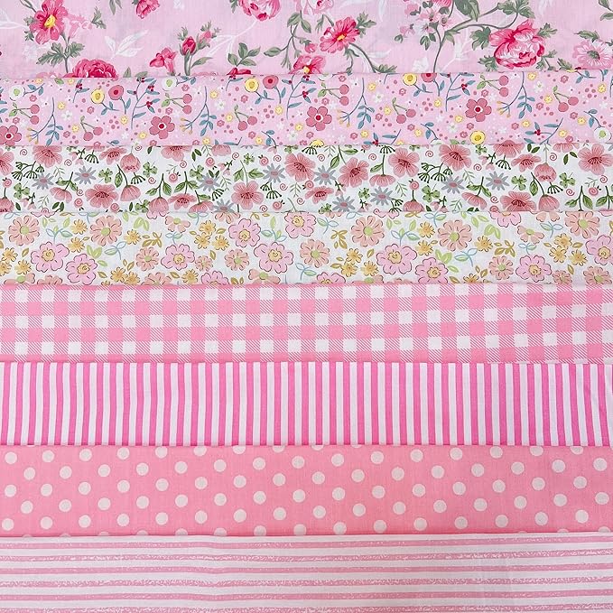 Cotton Fabric DIY Making Supplies Quilting Patchwork Fabric Fat Quarter Bundles by Antetek